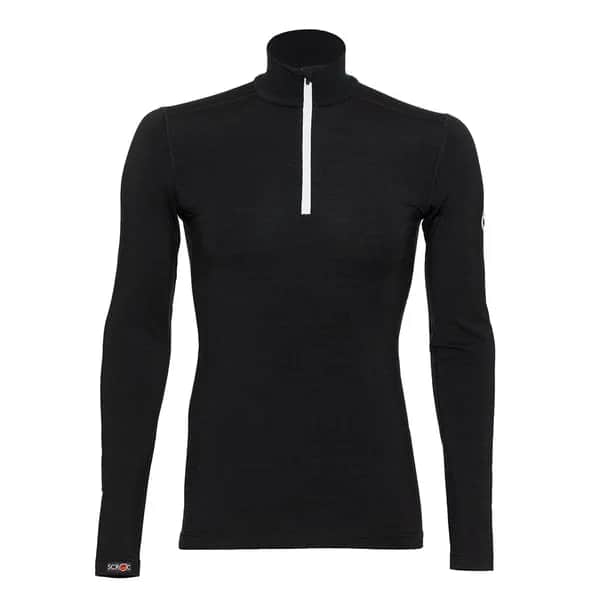 sMerino 190 Shirt Zipo langarm Schwarz L