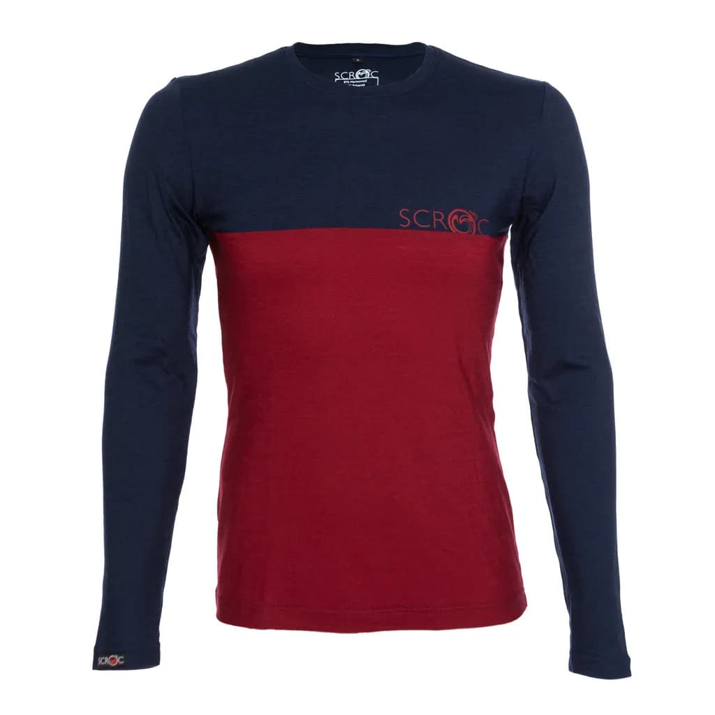sMerino 155 Shirt Teo langarm Dunkelrot L