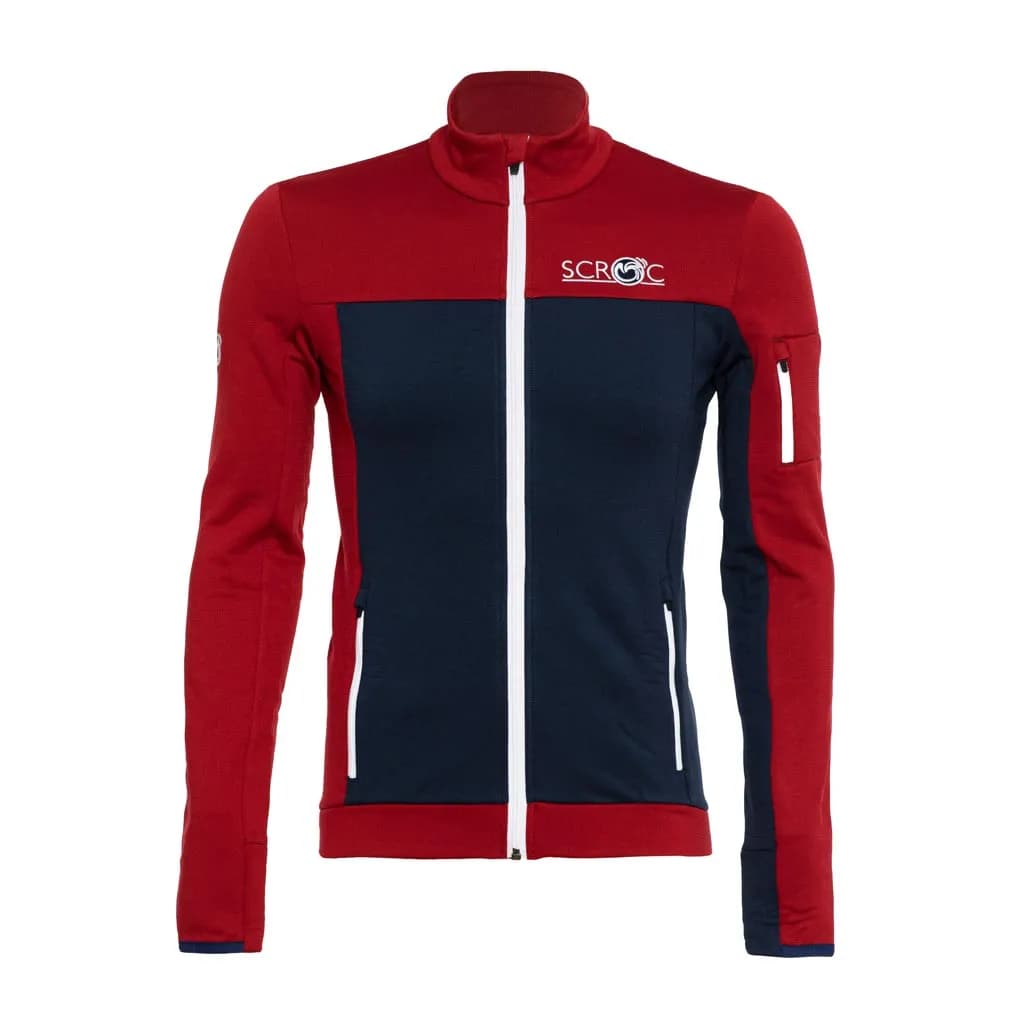 sFleece Merino Jacke Varma Dunkelrot L