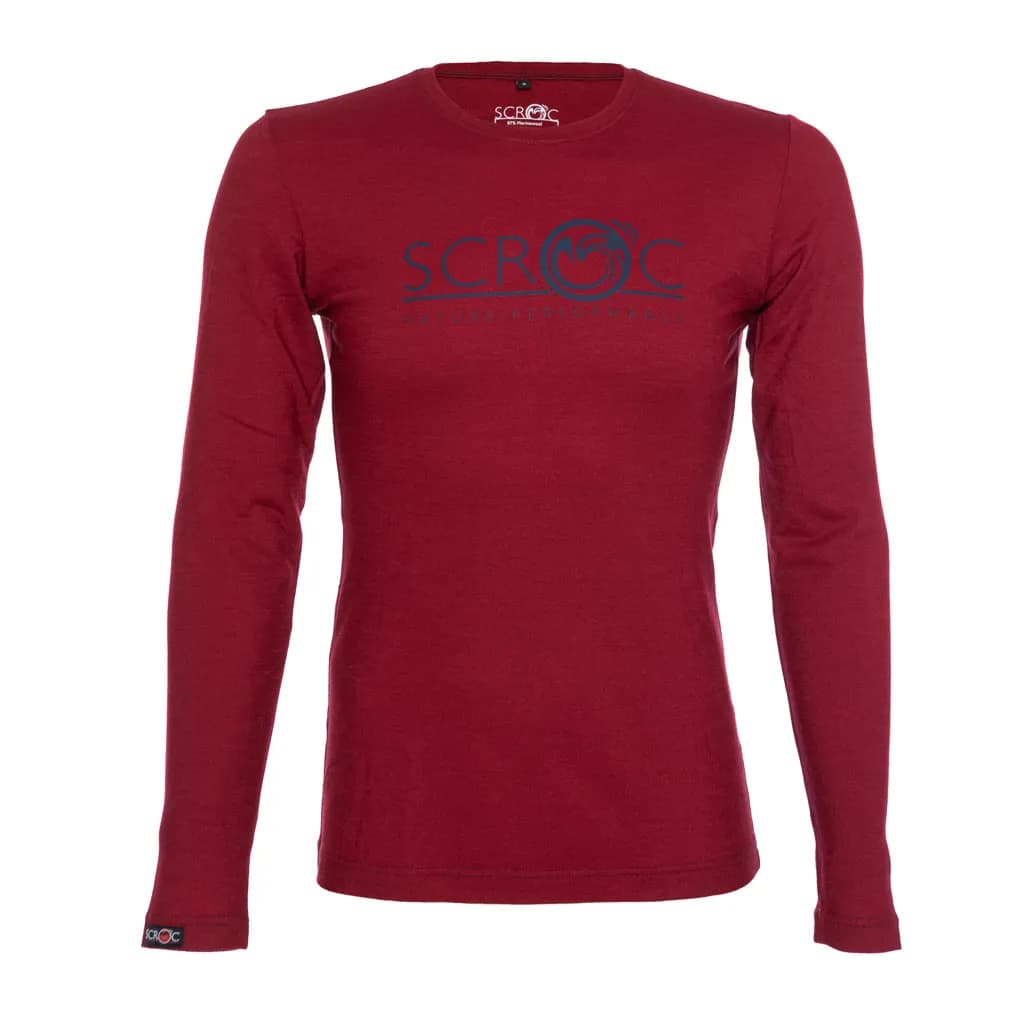 sMerino 155 Shirt Brako langarm Dunkelrot L