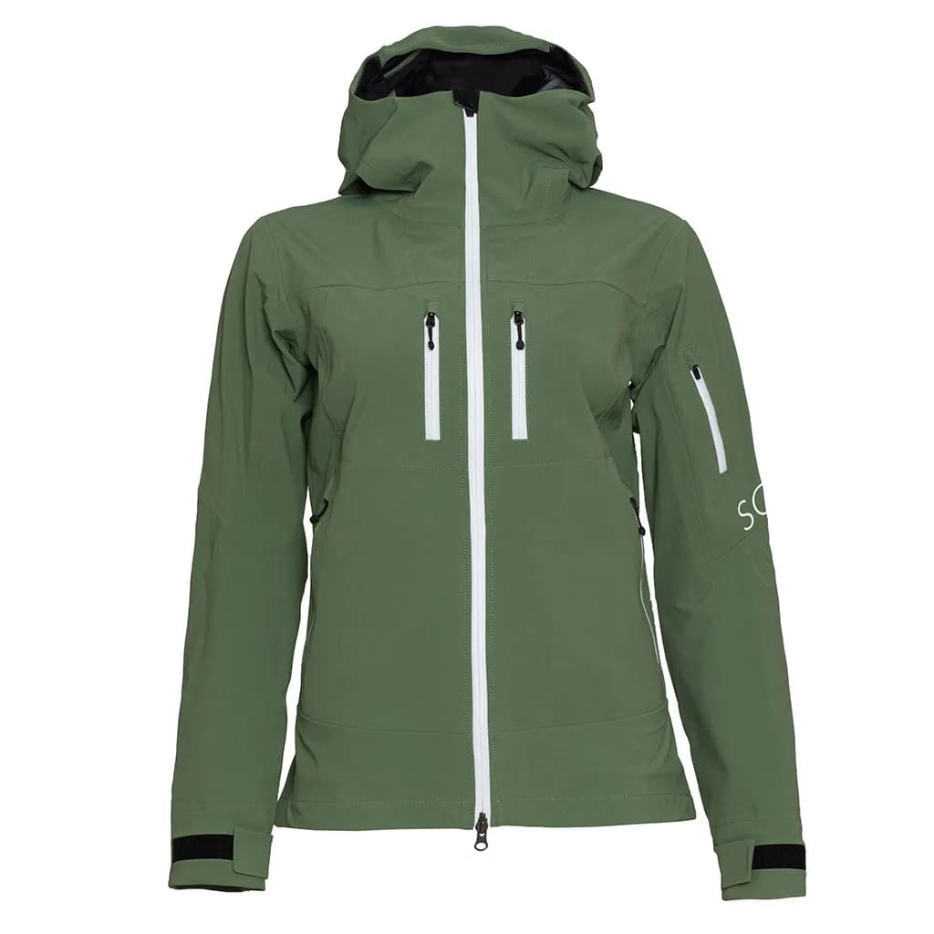sMerinoshell Jacke Selo w Olivgrün L