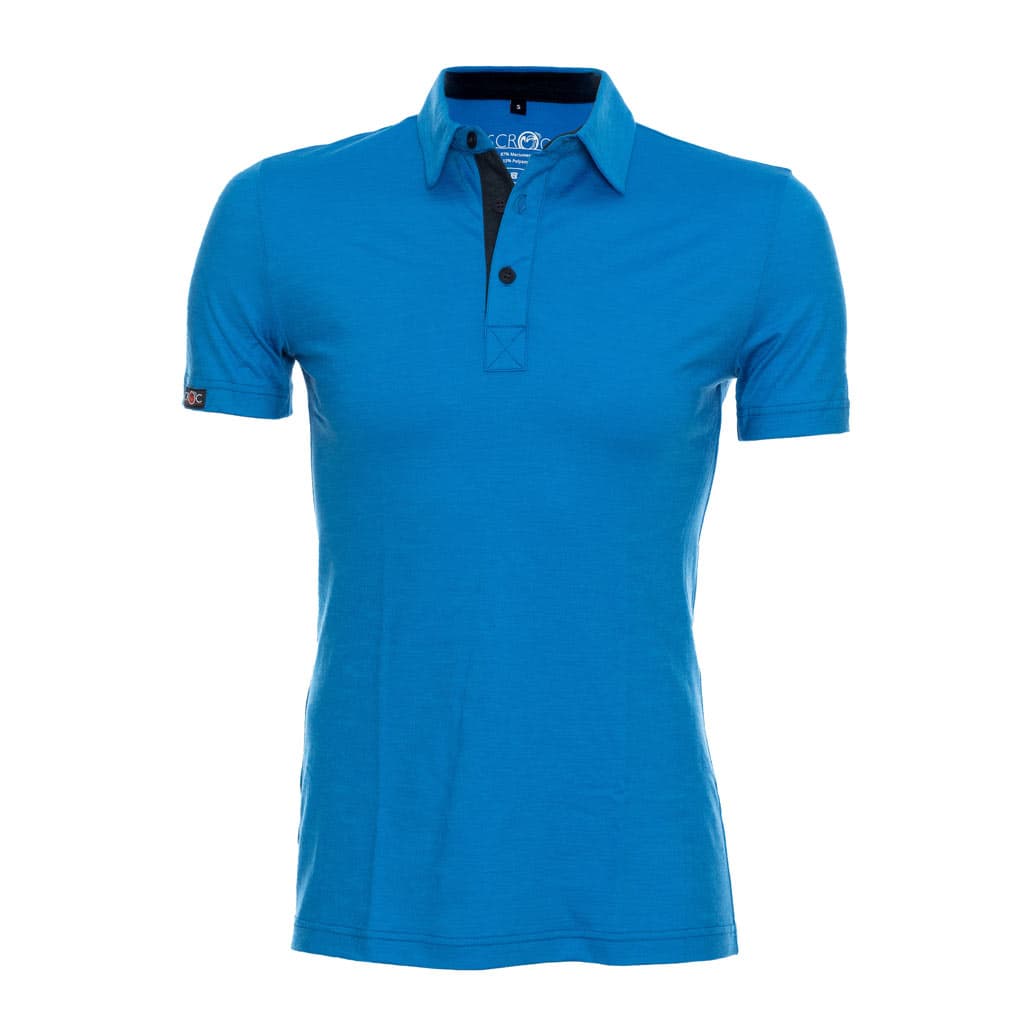 sMerino 160 Polo Solida Blau L