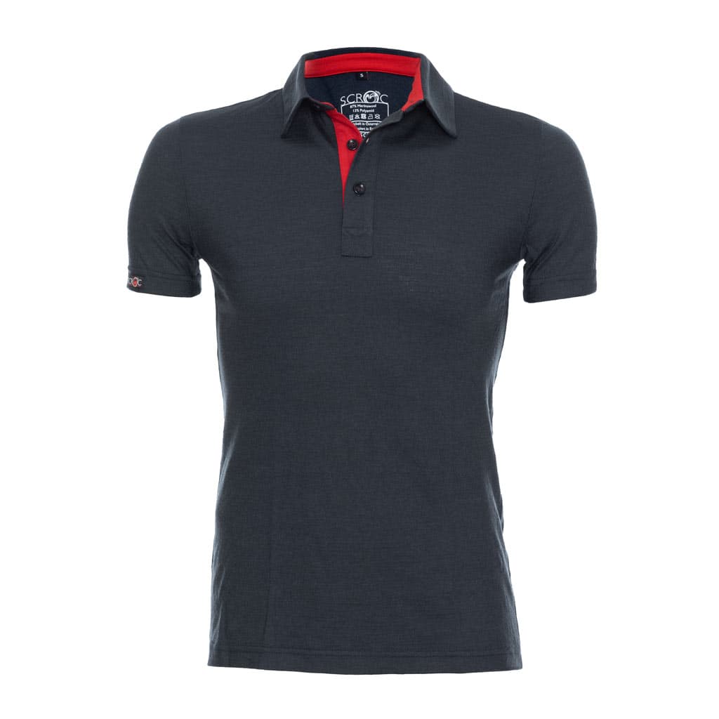 sMerino 160 Polo Solida Graphite L