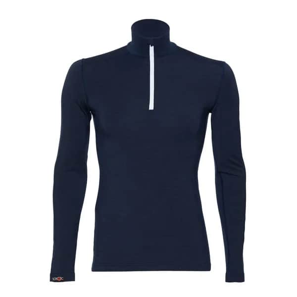 sMerino 190 Shirt Zipo langarm Dunkelblau L