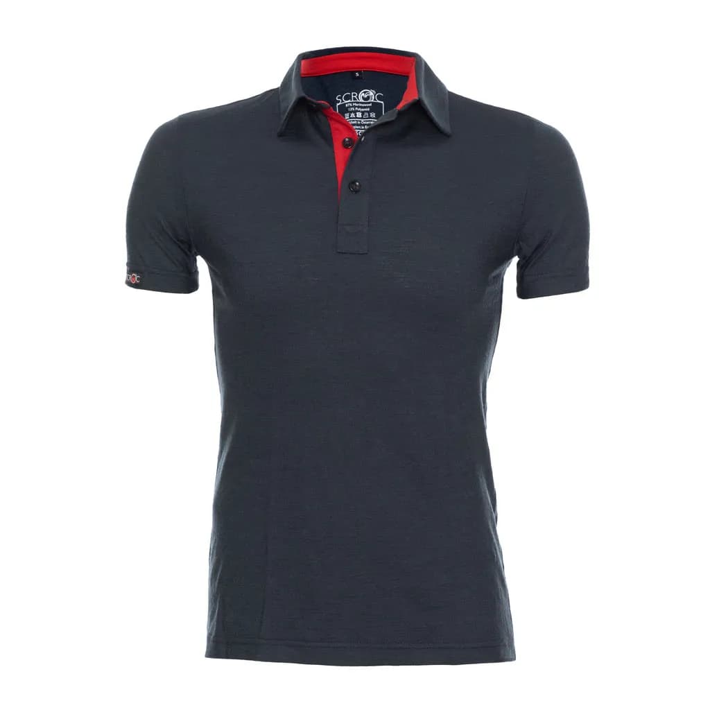 sMerino 160 Polo Solida Graphite L