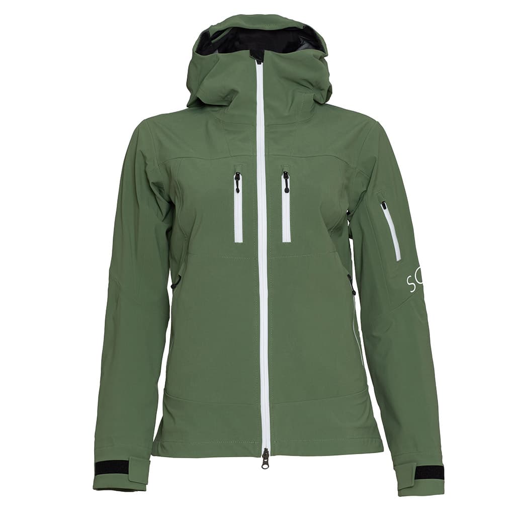 sMerinoshell Jacke Selo w Olivgrün L
