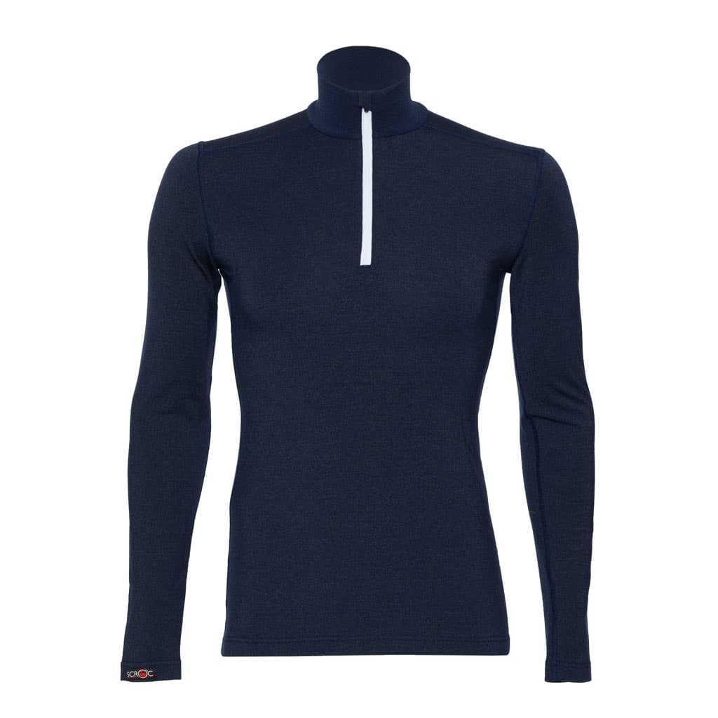 sMerino 190 Shirt Zipo langarm Dunkelblau L